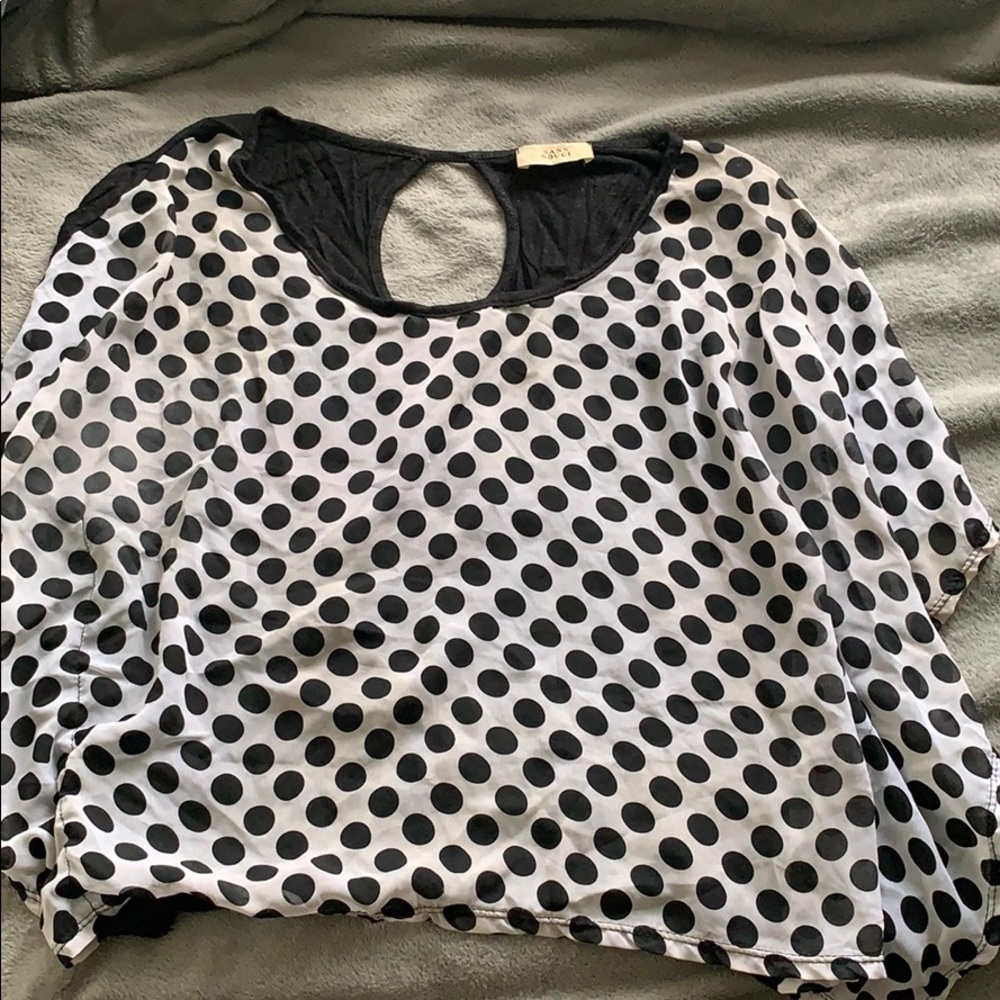 Polka dot crop top